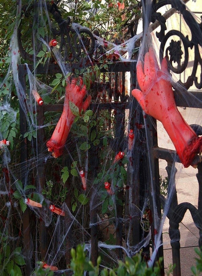 DSHE Fake Hands Bloody Human Arm Hand Haunted House Props Halloween Body Parts Zombie Decorations - Image 3